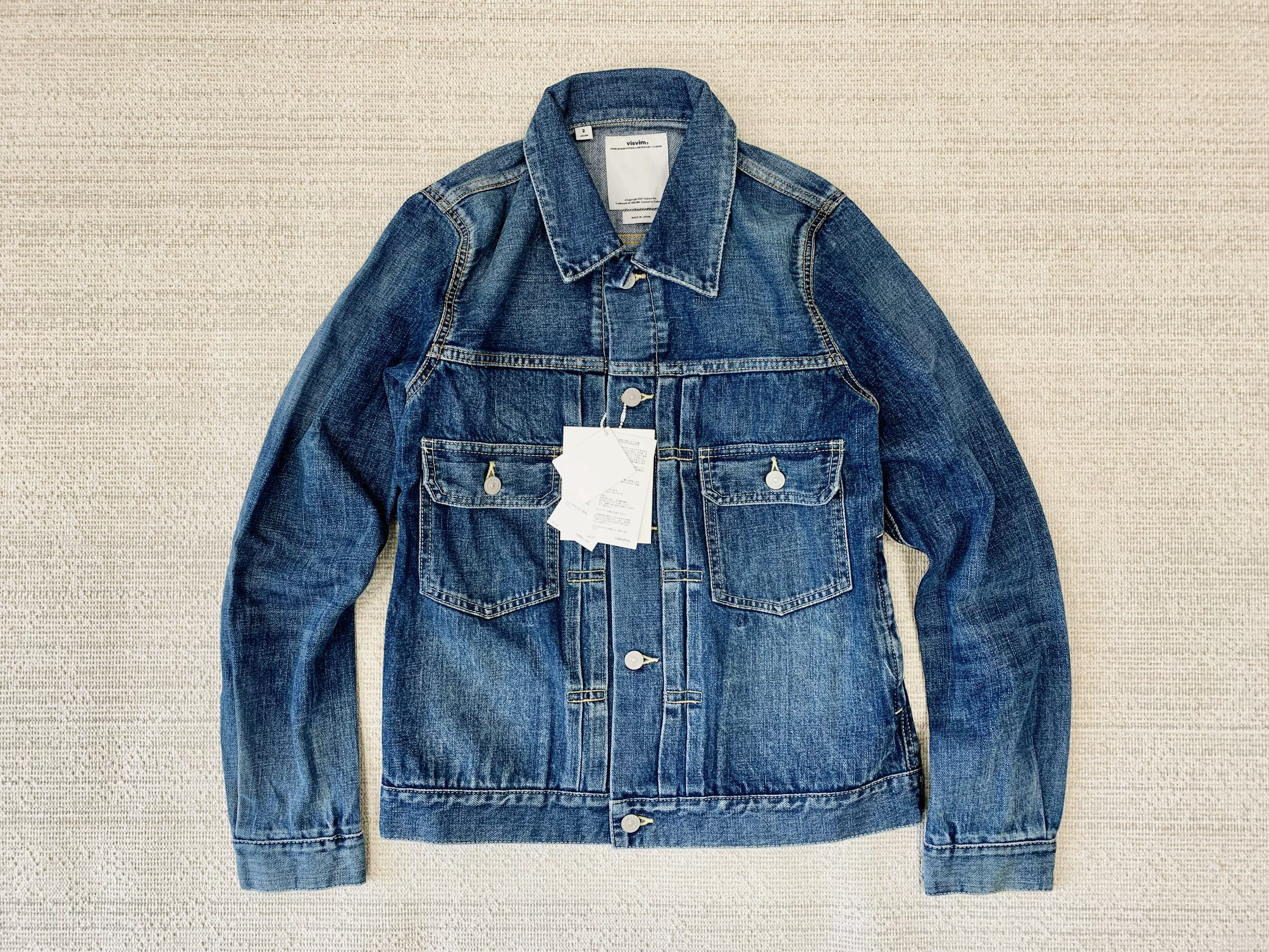 现货VISVIM 17AW SS 101 JKT DMGD 牛仔夹克经典款-Taobao