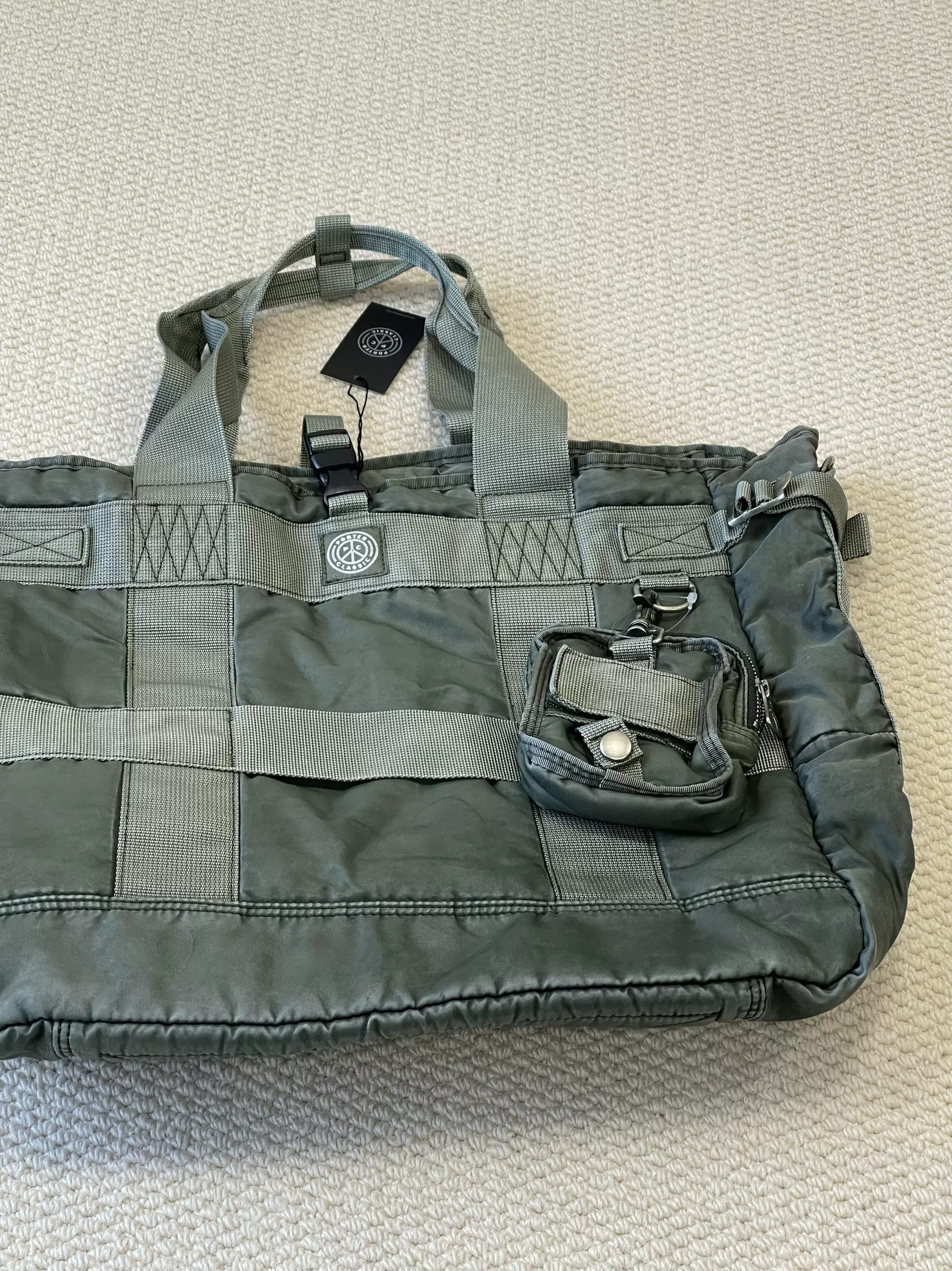 现货VISVIM 24SS ICT JUNEAU TOTE (L)帆布破坏做旧托特包单肩包