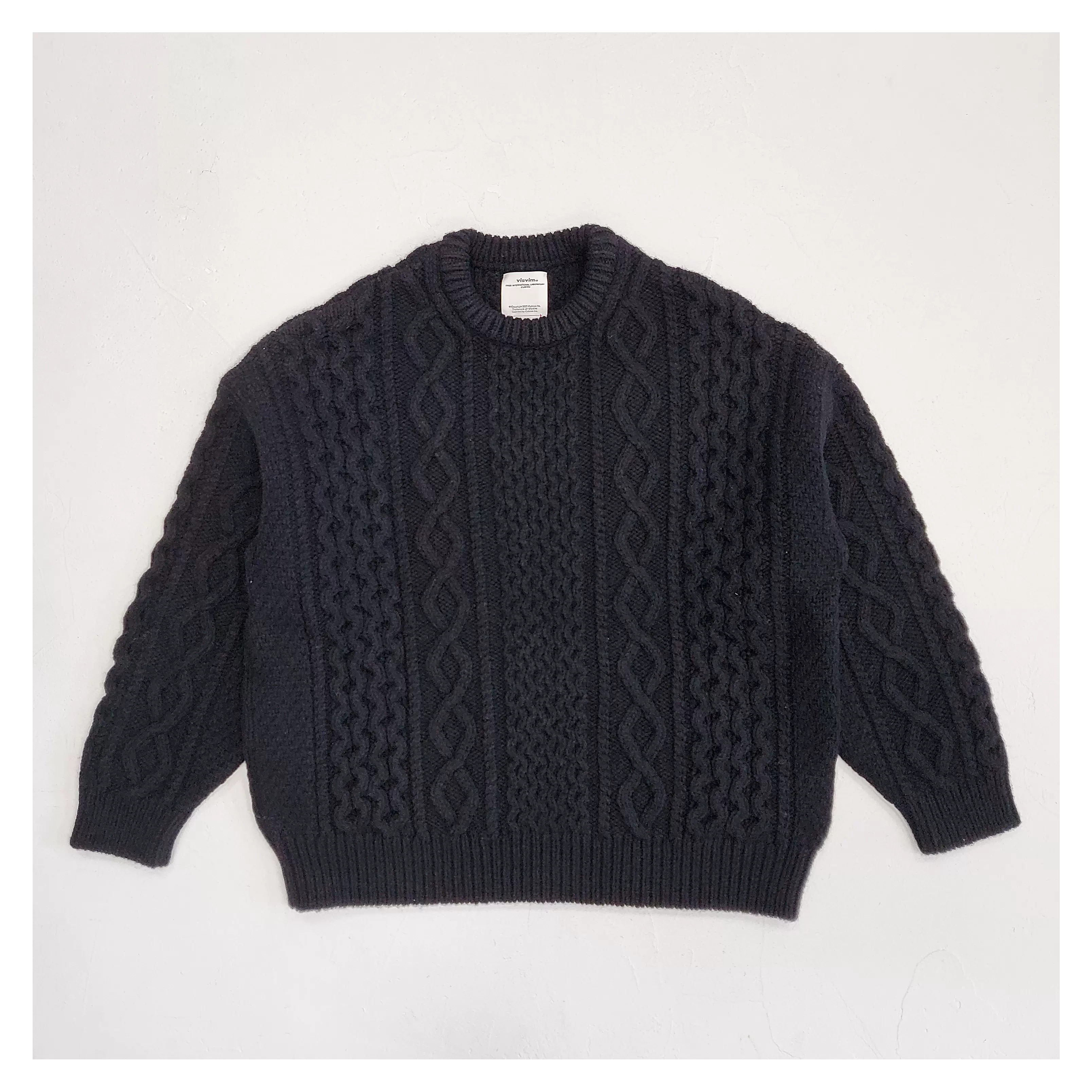 现货VISVIM 21AW ICT AMPLUS TURTLENECK HAND-KNIT手织翻领毛衣-Taobao