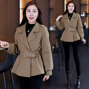 Autumn waist coat female small short windbreaker 2024 new fashion tempera
