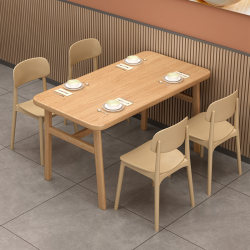 Special Dining Tables for Hotels and Restaurants, Commercial Use for Snack Bars, Breakfast Fast Food Stores, Noodle Shops, One Table and Four Chairs Set