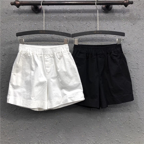 
Stretch sports shorts for women in summer new loose slim casual hot pants small high waist elastic wide-leg shorts