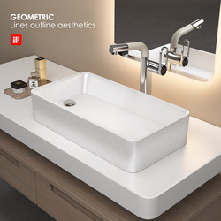 Side-Mounted Sink with Drainage on the Side, Household Square Washbasin, Balcony Washing Machine with Left and Right Drainage, Deepened Washbasin