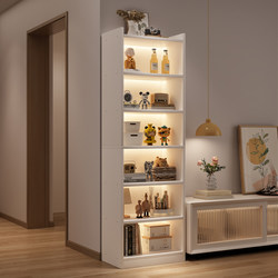 Home Display Bookshelf Dustproof Bookcase Narrow Cabinet Storage Floor-Standing Small Narrow Cabinet Storage Cabinet Toy Storage Rack