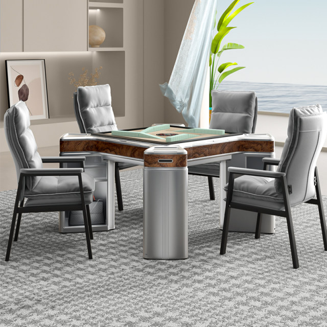 Jiangmeng luxury villa high-end club chess and card room mahjong machine fully automatic home ultra-quiet mahjong dining table dual-use
