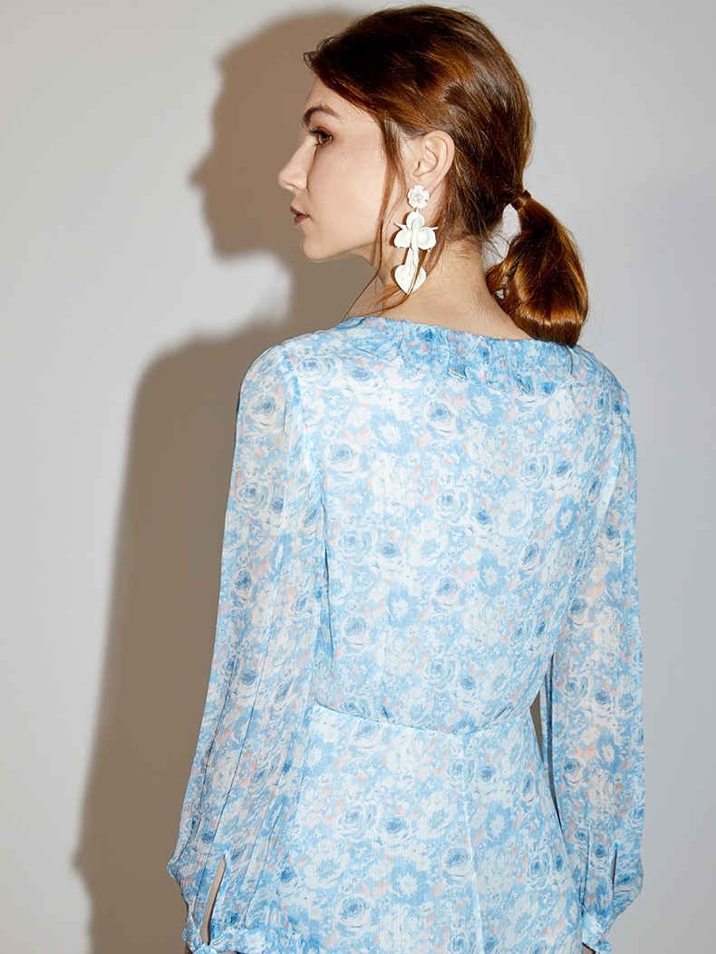 misssixtyv领碎花连衣裙女