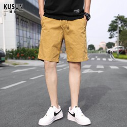Men's Shorts Summer 2025 New Trendy Brand Sports Versatile Slim Fit Five-Point Pants Pure Cotton Breathable Casual Mid-Length Pants