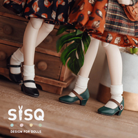Spot Retro Square Head Small High-Heeled BJD | 1/4 Myou Six-Point Baby Shoes | Small Cloth OB24 | Bear Girl Rabbit Girl