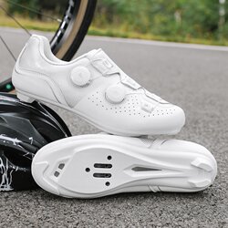 Jvtu Professional Road Cycling Shoes, Mountain Bike Self-Locking Shoes, Men's and Women's Cycling Shoes, Non-Locking Clip Shoes