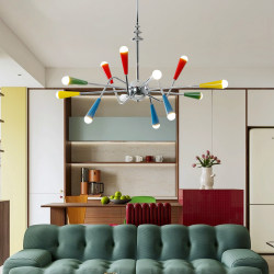 French Memphis Style Colorful Vintage Fireworks Lamp Molecular Restaurant Bar Restaurant Cafe Designer Pendant Light