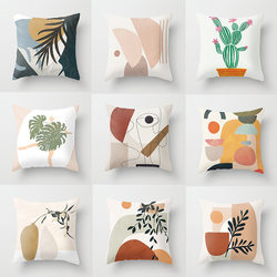 Nordic Style Throw Pillow for Sofa in Living Room, Light Luxury Car Cushion, Headboard Lumbar Support Pillow Cover, Light Luxury Nap Pillow for Office