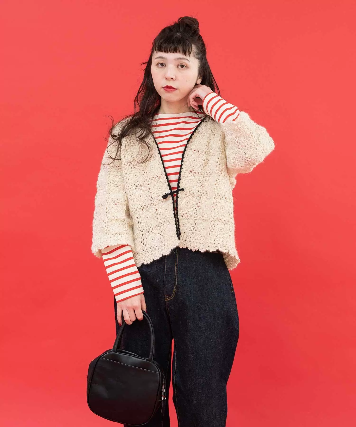 Dot and Stripes CHILD WOMAN 钩针短开衫外套1101KN001232-Taobao
