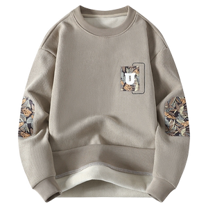 Double -sided velvet sweater men's autumn and winter trend men's bottom shirts with velvet thickened leisure internal warm tops
