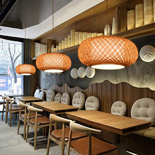 新しい中華風竹製シャンデリア - 木製ランタン照明