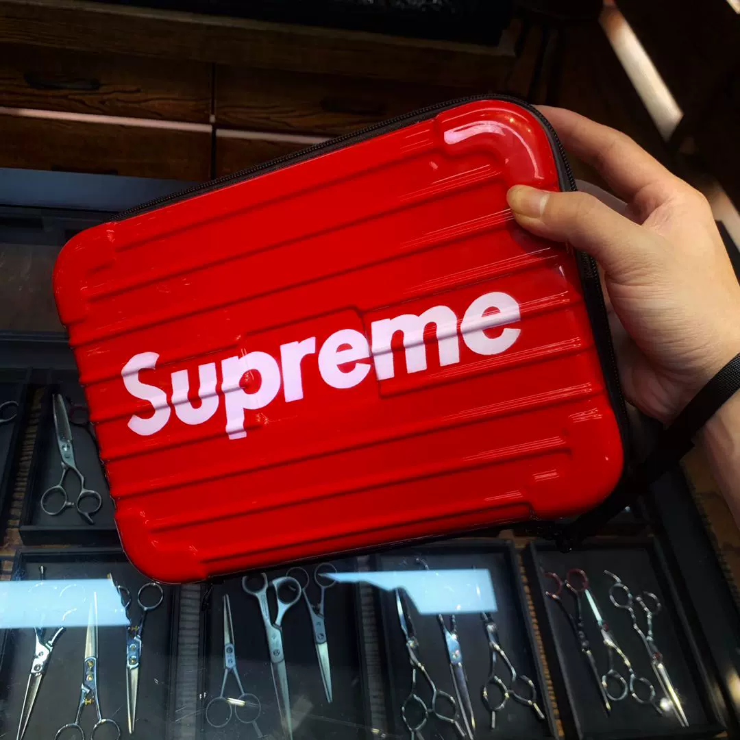 美发工具箱理发师Supreme潮盒便携手提剪刀包电剪包多功能收纳包-Taobao