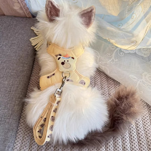 
Cat traction rope for anti-breaking and going out special cat rope for pet chest strap adjustable summer breathable cat rope