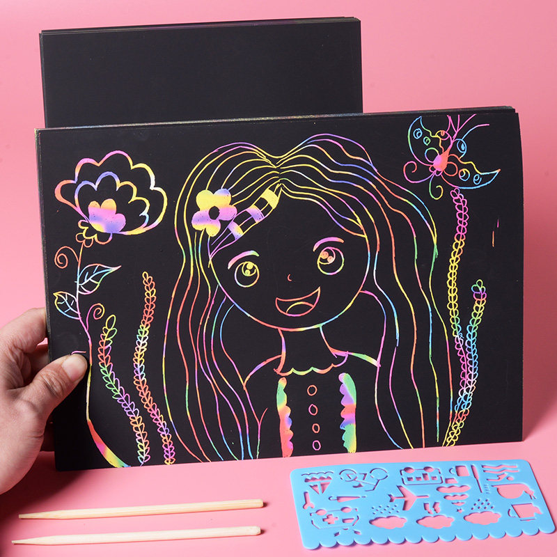 High Peak A4 Scratch Paper - 50 Sheet Art Pad for Kids