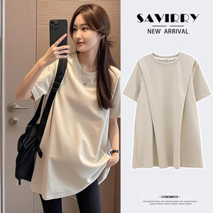 
Maternity wear summer wear 2025 new fashion loose and cover the belly without showing pregnancy short-sleeved T-shirt pregnancy women's T-shirt summer wear