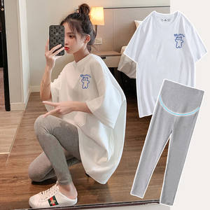 Maternity Summer Suit Outdoor Fashionable Maternity Fashion Mother Dress Small Loose T-shirt Top
