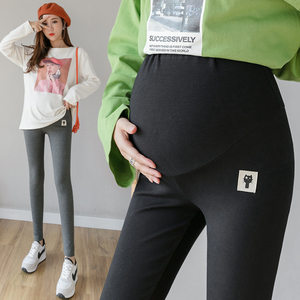 Maternity leggings for spring and summer wear large size maternity pants thin belly stretch feet pants for pregnancy high waist trousers
