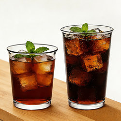 Iced Americano Coffee Cup, Glass Juice Cup, Household High-Temperature Resistant Breakfast Milk Cup, Office Tea and Water Cup