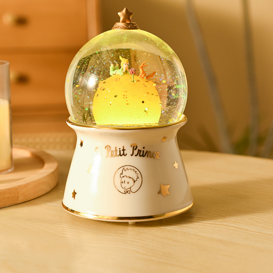 星の王子さま クリスタルボール ミュージックボックス - レジン