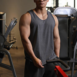 Musclefaith Muscle Faith Fitness Vest Men's Simple Elastic Training Clothes Sports Quick-Drying Sleeveless T-Shirt