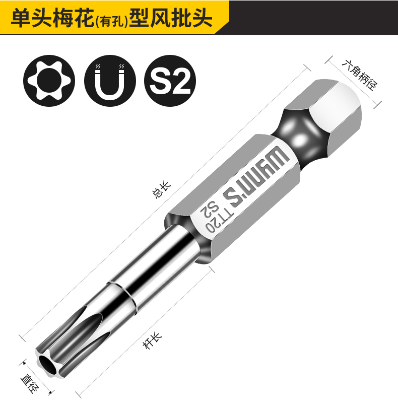 Wynn's Plum Blossom Screwdriver Set - T15, T25, T7 Hexagon - S2