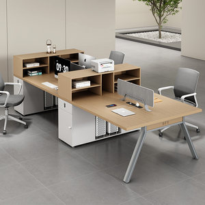 
Staff office desk chair combination simple modern four-person staff seat financial desk six-person office furniture
