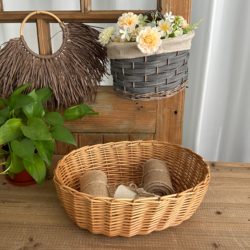 Buy One, Get Two! High-Quality Wicker Bread Basket, Country-Style Kitchen Storage Basket, Basket for Steamed Buns, Snacks, and Fruits