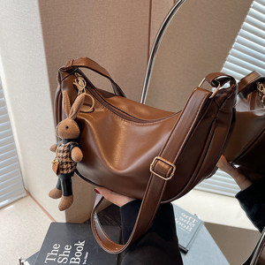 
Textured soft leather bag for women 2026 new dumpling bag for women crossbody bag armpit crescent bag large capacity commuter bag