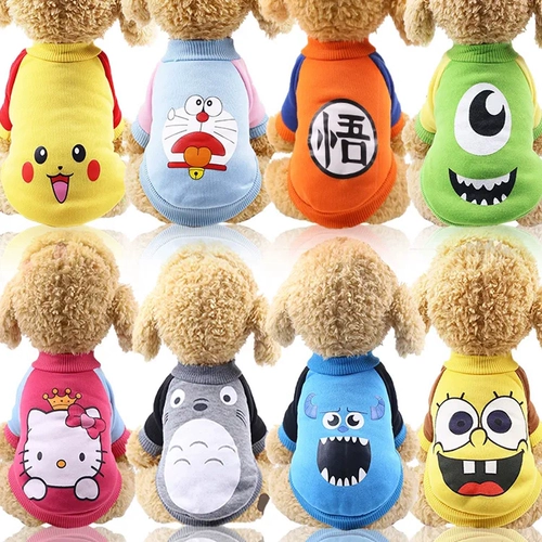 2024 Новая одежда для собак Puppy Spring и осенняя одежда плюшевая кошка Biebi Bumei Cat Small Dog Puper Sweater осенью и зимой