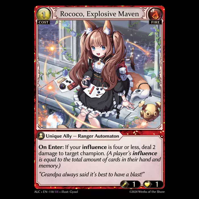 烟花卡牌] Grand Archive ALC Rococo, Explosive Maven SR