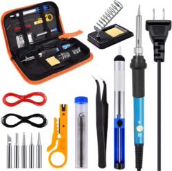 60W Temperature-Adjustable Soldering Iron 908 Electric Soldering Iron Kit Desoldering Pump Welding Soldering Iron