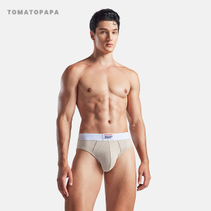 Tomatopapa American 1980 series briefs, men's minimalist sports bottom pants simple thread basic underwear
