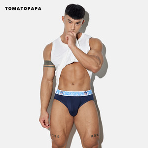 Tomatopapa European and American original design men's briefs Men's tide cartoon cartoon -breathable cotton soft men's underwear