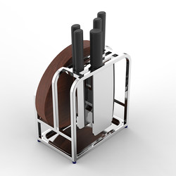 304 Stainless Steel Knife Holder, Cutting Board Rack, Knife Block, Kitchen Storage Rack, Utensil Rack, Chopping Board Organizer