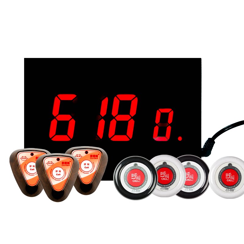 Système D'appel Sans Fil 2 En 1 – 2 Montres Récepteurs + 1 émetteur, Vibrations/sonnerie, IPX4, Pour Hôtels, Restaurants, Usines - 4