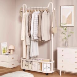 Clothes Rack, Floor-Standing Bedroom Coat Rack, Simple Small Household Bedside Storage Rack, Clothes Drying Rack, Clothes Hanging Rack