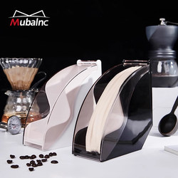 Mubalnc Filter Paper Holder Coffee Shop V60 Filter Paper Fan-Shaped Filter Paper Dust-Proof Storage Box Universal Filter Paper Box Plastic