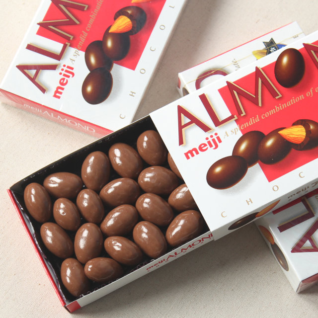 Japan imported snack chocolate MEIJI almond sandwich chocolate