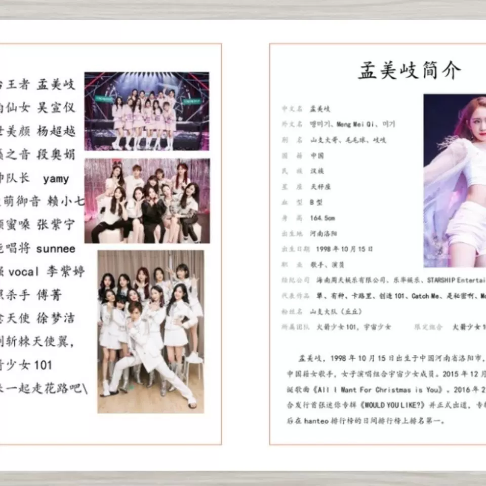 火箭少女101 合体相册明星写真集照片书diy相册周边纪念册 10月