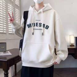 Spring and Autumn New Style Youth Hooded Sweatshirt for Boys, Junior High and High School Students, Stylish Big Kids' Spring Jacket