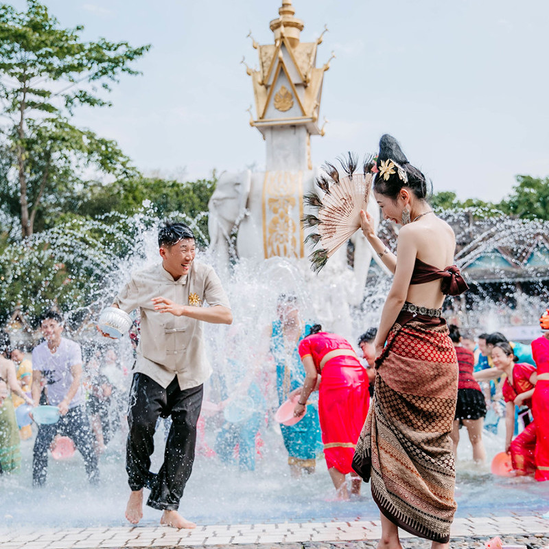 云南旅游西双版纳 野象谷+傣族园一日游-15人团泼水狂欢+探秘野象