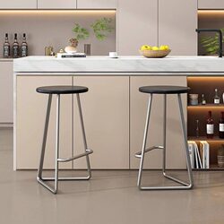 Casual Modern Bar Chair Home High Stool ins Style Solid Wood Bar High Chair Leisure Bar Stool