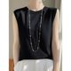 First-line ready-to-wear worsted wool round neck vest for women with inner bottoming early autumn suspender casual sleeveless sweater top