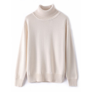 
Men's thick-thick 100% cotton turtleneck sweater men's 2025 winter pullover sweater loose base