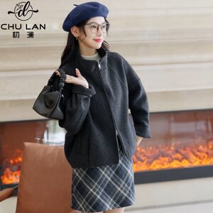 
High-end double-sided wool coat women's short 2026 autumn and winter new Korean fashion casual slim wool coat