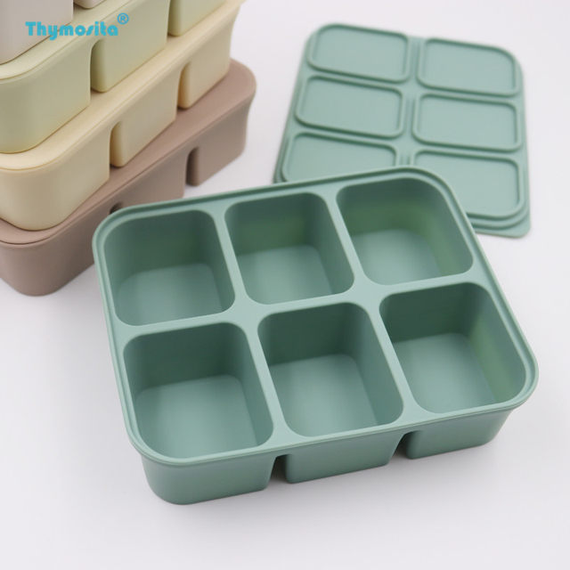 Baby platinum grade silicone steamed cake, baby food storage box, family multifunctional ice cube ice making silicone mold