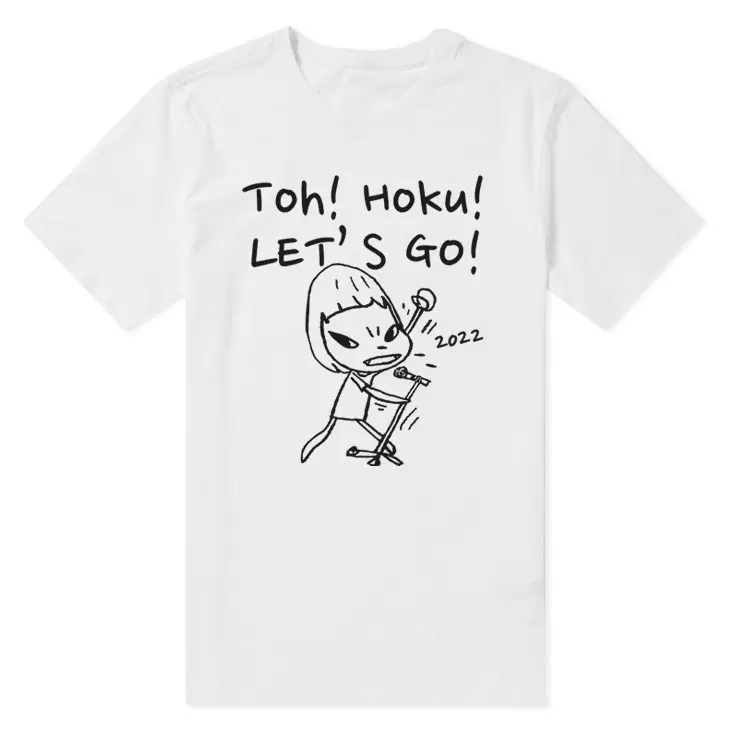 Yoshitomo Nara奈良美智艺术家联名加油2022短袖男女款短袖T恤-Taobao